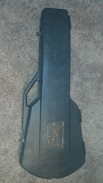 Vintage Gibson Les Paul Chainsaw Case Black w Blue Interior Reverb