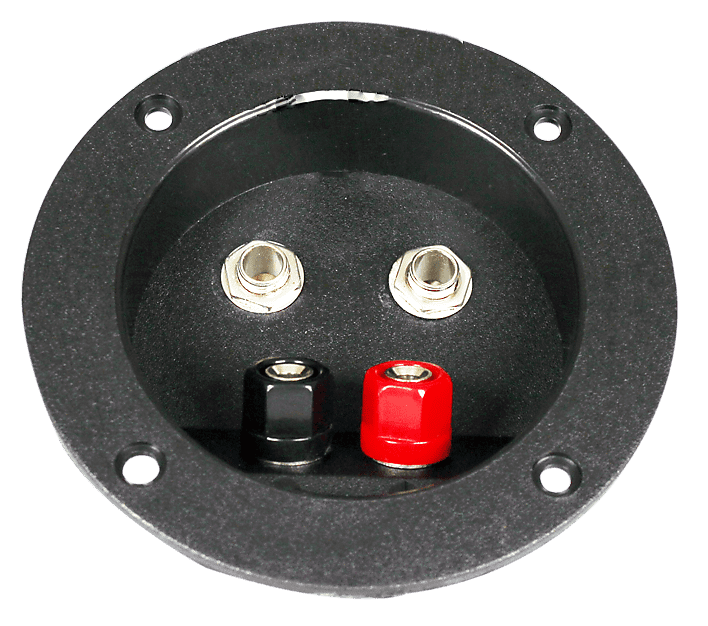 NetcomLab Speaker Box Mount Hole 2P Banana Terminal and 2 X 1/4” 2022 Black  			