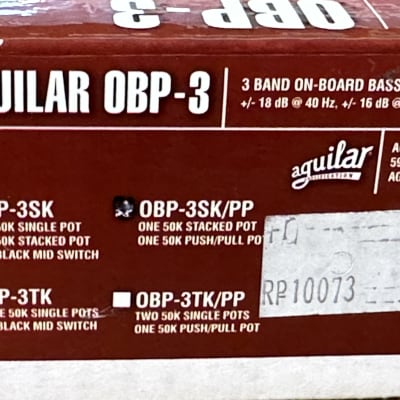 Aguilar  OBP 3SK  Preamp 3 BAND BOOST/CUT image 5