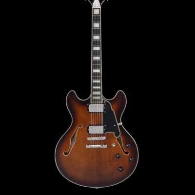 D'Angelico Premier DC Brown Burst Electric Guitar for sale