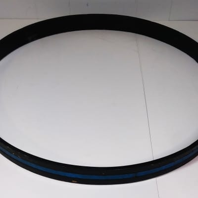 Ludwig 22" Bass Drum Hoops Black w/ Red and Blue Sparkle Inlay- Vistalite? 1970's (?) image 10