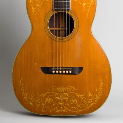Washburn  Model 5238 Deluxe Flat Top Acoustic Guitar (1930), ser. #1231, original black chipboard case. image 3