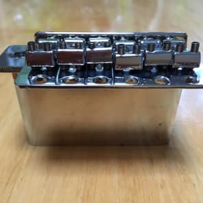 Vintage Solid-Copper Strat Style 6 Screw Synchronized Tremolo Bridge made by Tokai S.T.C. image 9