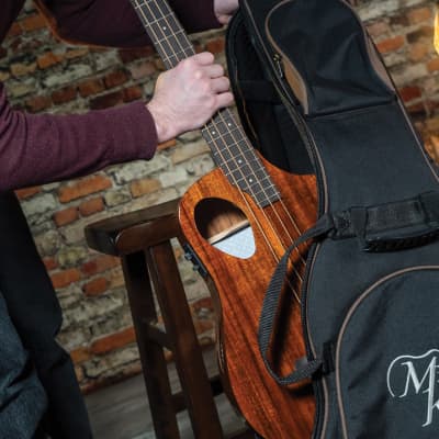Michael Kelly MKSBSKGOFR Sojourn Port Gloss Koa 4-String Travel Acoustic-Electric Bass Guitar w/Bag image 8