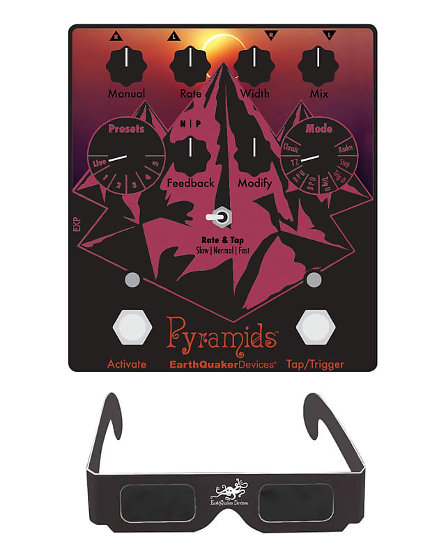 EarthQuaker Devices Solar Eclipse Pyramids Stereo Flanger | Reverb