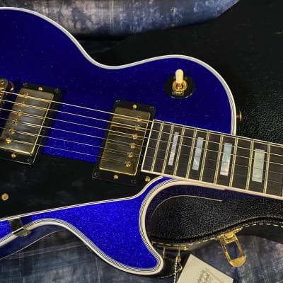 NEW ! 2024 Gibson Special Order Custom Shop Les Paul Custom Dealer Select - Dark Blue Sparkle - Authorized Dealer - 10.45 lbs - G03843 image 2