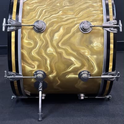 Camco 20/13/16" 1960's Oaklawn Era Drum Set - Gold Satin Flame image 6