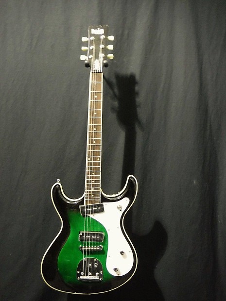Eastwood Sidejack Deluxe Electric Guitar in Green Burst #0505 | Reverb