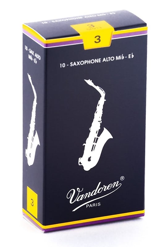 Vandoren Traditional Eb Alto Saxophone Reeds, Box of 10 image 1