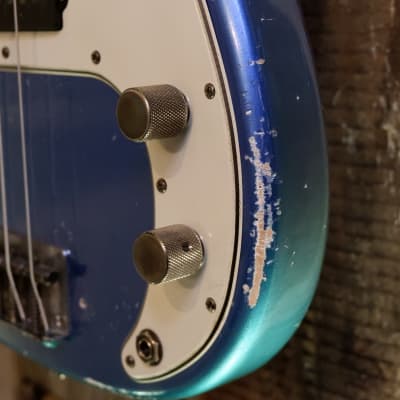 Keith Holland Custom PBASS-ANS #1279 - Electric Blue Metallic Nitro w/ Gator Transit Gig Bag image 13