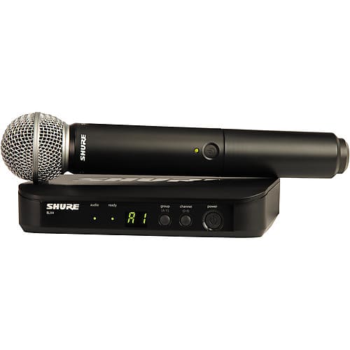 Shure BLX24/SM58 Wireless Handheld Mic System w/ SM58 Capsule (J10: 584 to 608 MHz) image 1