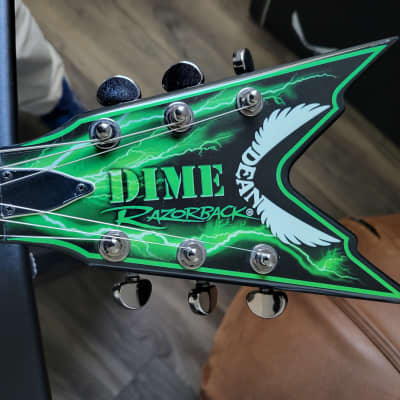 Dean Razorback Slimebolt Dimebag Guitar 2008 Green Lightning