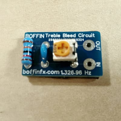 Boffin FX Adjustable Treble Bleed Circuit 1,326.96 Hz (Blue) Guitar Upgrade image 4