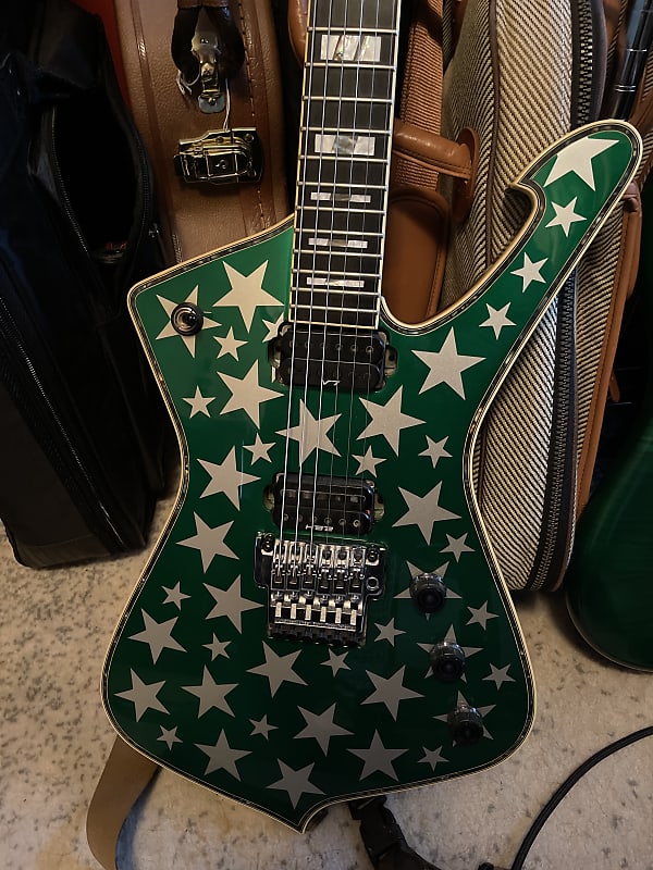 1996 Ibanez Iceman ICJY100WZ (J Yuenger iceman) Green galaxy
