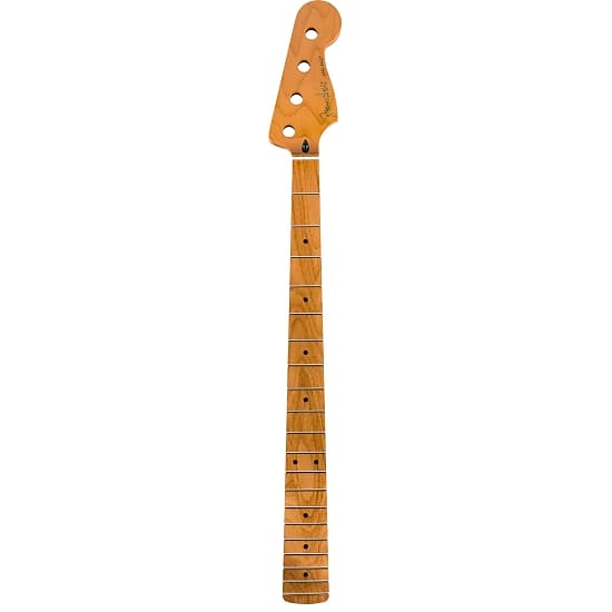 Fender Roasted Maple Jazz Bass® Neck, 20 Medium Jumbo Frets, 9.5", Maple, C Shape image 1