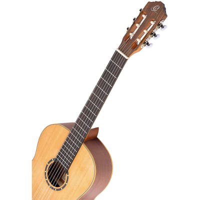 Ortega Guitars 6 String Family Series Full Size Nylon Classical Guitar with Bag, Right, Cedar Top-Natural-Satin, (R122) image 3