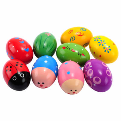 Easter Wooden Egg Shakers Maracas For Party Favors, Classroom Prize Supplies And Percussion Musical Instrument(9 Pcs) image 4