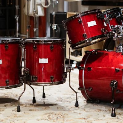 Mapex 12/13/14/16/18" Orion Series Drum Set - Transparent Cherry Red - Ralph Peterson image 1