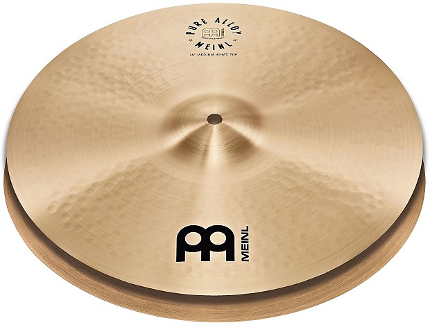 Meinl 15" Pure Alloy Traditional Medium Hi-Hat Cymbals (Pair) image 1