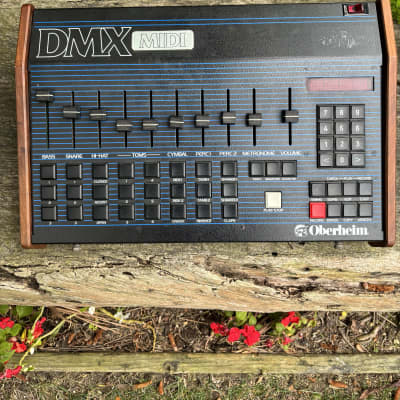 Oberheim DMX 8-Voice Drum Machine 1981 - Blue with Wood Sides (MIDI)