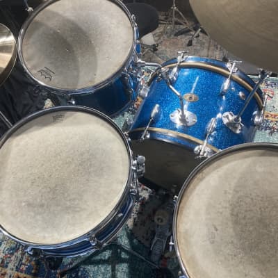 Rogers Hal Blaine's Original "Tommy Sands" Drum Set. Authenticated!! 1950s - Blue Sparkle image 7