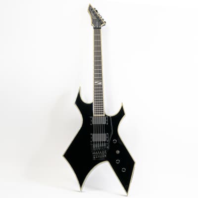 2009 B.C. Rich Warlock NJ DLX Gloss Black w/ Neck Thru Construction, EMG 81/85 Active Humbuckers, Original Gigbag image 2