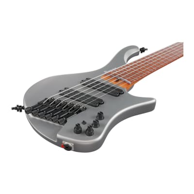 Ibanez EHB1006MSMGM EHB 6-String Bass Guitar with Bag (Right-Hand, Metallic Gray Matte) image 4