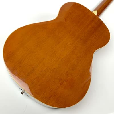 Regal Round Neck Acoustic  Resonator Bass 4 string. Honeyburst image 6