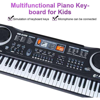 Donner Keyboard Piano, 61 Key Piano Keyboard for Beginner/Professional,  Electric Piano with Microphone & Piano App, Supports MP3/USB