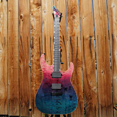 ESP USA M-II NTB NT Wild Berry Fade 6-String Electric Guitar w/ Black Tolex Case image 2