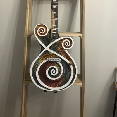 Collectible custom made Rick Kelly Wood Guitar - Wood for sale