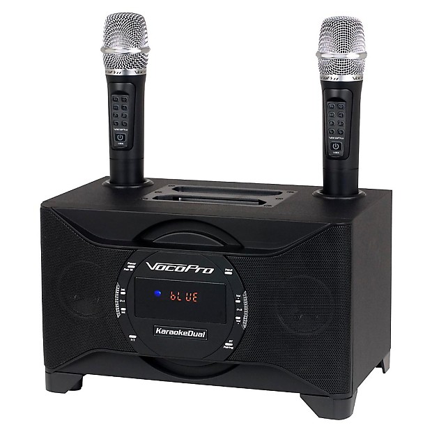 VocoPro KaraokeDual 100-Watt Tablet/Smart TV Karaoke System with 2 Wireless Microphones image 1
