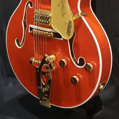 Gretsch G6120TG Players Edition Nashville Hollow Body with Bigsby 2022 Orange Stain image 7