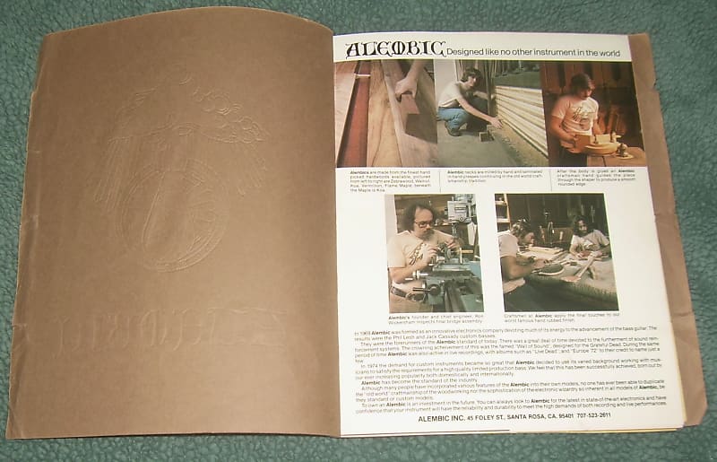 original ALEMBIC Catalog early 1980s color brochure Series II Reverb