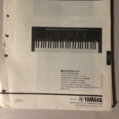 Yamaha PSR-70 Portatone Service Manual