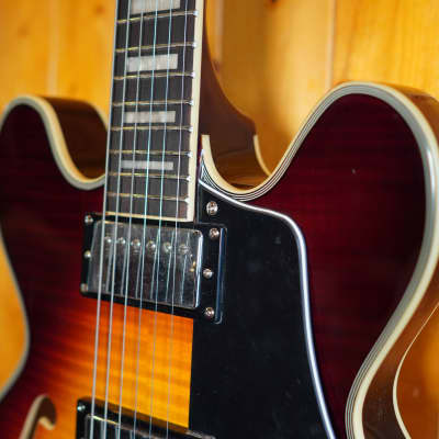 AIO SH-335 Semi-Hollow Body Guitar (ES-335 size) - Tobacco Sunburst (no case) image 6