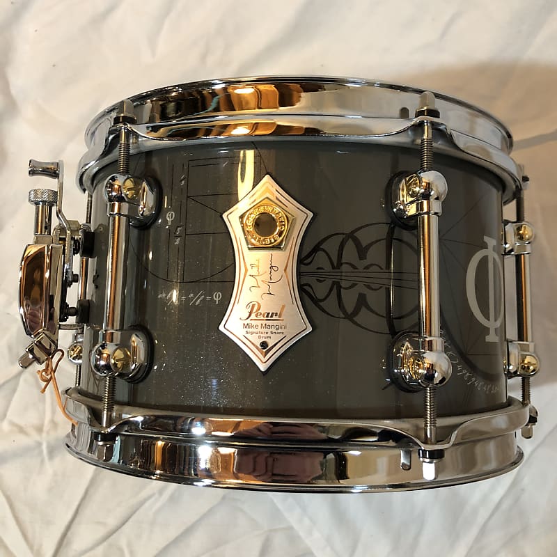 10 x6.2 Pearl Mike Mangini Signature Snare Drum 2000s Phi Graphic Wrap