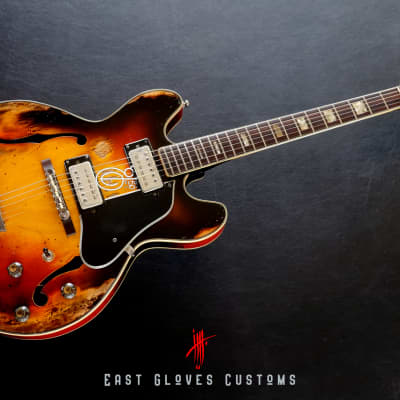 1960s Ventura Hollow body Natural/Amber Heavy Relic Made in Japan [$200 off for limited time only] image 11