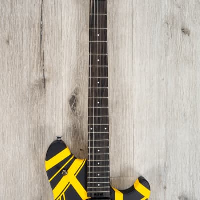 EVH Wolfgang Special Guitar, Ebony Fretboard, Satin Striped Black / Yellow image 6