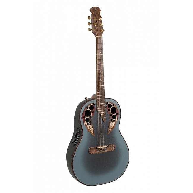 OVATION 1687GT-8 Adamas Deep Contour Roundback USA Elektro-Akustik-Gitarre inkl. Case, reverse blue image 1
