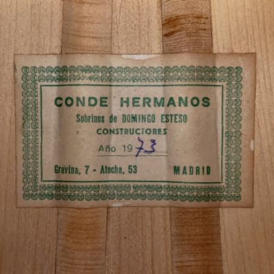 Conde Hermanos 1973 - amazing flamenco guitar built in the style of a Domingo Esteso - huge sound +video image 12