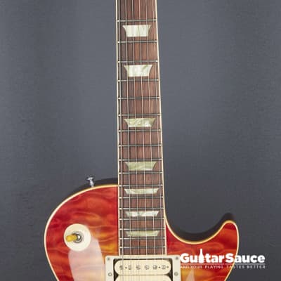 Gibson Custom Shop 59 Reissue Jimmy Wallace Les Paul Tom Murphy Painted Monster Quilted Top Heritage Cherry Burst 1992 Used (Cod. 1452UG) image 9