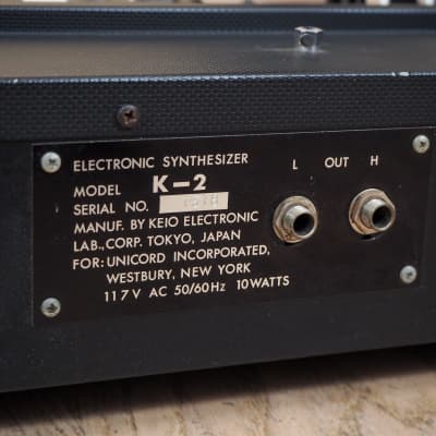 1970s Univox Korg K-2 Mini-Korg 700S Vintage Monophonic Analog Synthesizer Japan w/ Case image 14