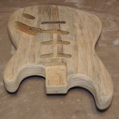 Unfinished 1 Piece White Limba/Korina Stratocaster Body S/S/S Pickup Routes Very Light 3 Pounds 6.2 Ounces! image 7