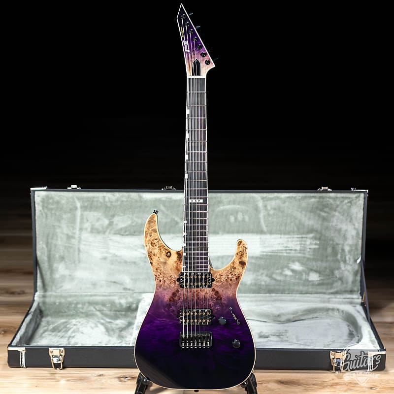 値下げESP E-II M-II 7NT HS SM Natural Burst ESP E-II M-II 7 NT Electric Guitar - Purple Natural Fade