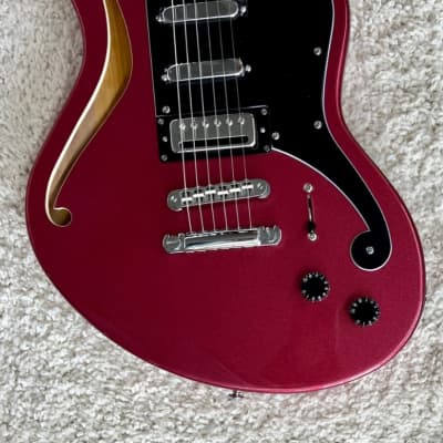 D'Angelico Premier Bedford SH Semi Hollow Electric Guitar, Oxblood w/Gig Bag image 6