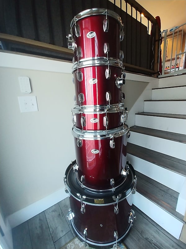 Astro 5Piece Drum Kit Maroon Reverb