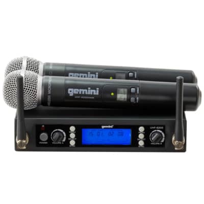 Gemini GDX 2000M Digital Wireless Dual Microphone System Reverb