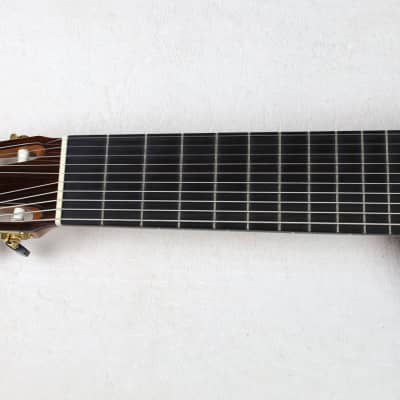 RARE Lucio Nuñez 10-String Classical Harp Guitar w/Cutaway, Arm Rest, Sound Port, Cedar/Cocobolo, TKL Hardshell Case image 5