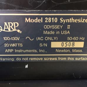 ARP Odyssey MKII 2810 Vintage Analog Synth - Black/Gold - Full Restoration! image 5